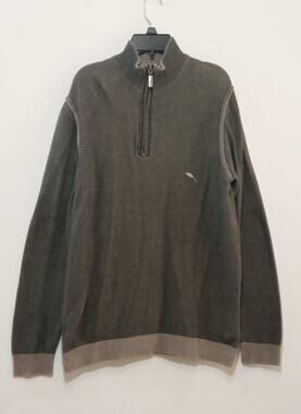Bob Timberlake Men's Pullover Bass Pro Shop 1/4 Zip Brown Size Small